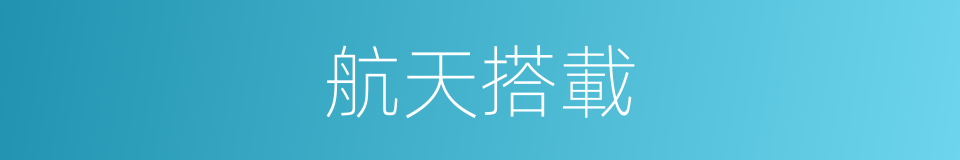 航天搭載的同義詞