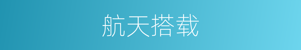 航天搭载的同义词