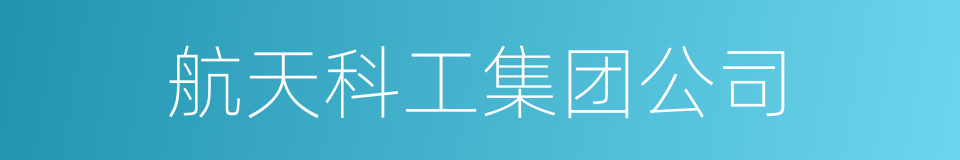 航天科工集团公司的同义词