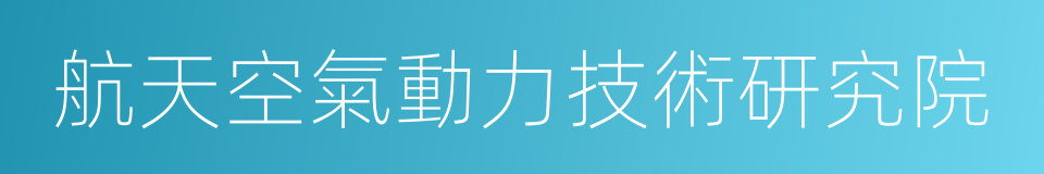 航天空氣動力技術研究院的同義詞