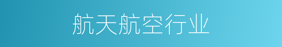 航天航空行业的同义词