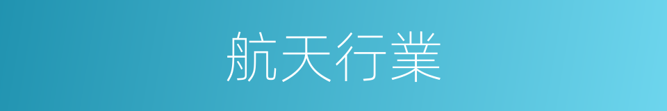 航天行業的同義詞