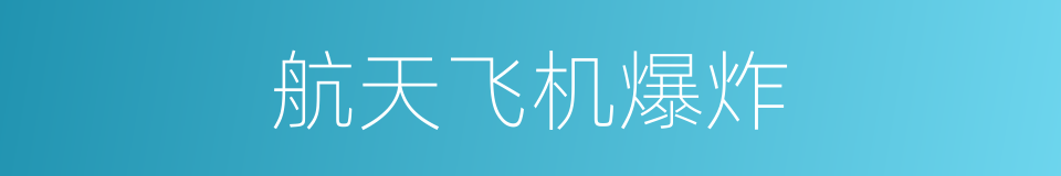 航天飞机爆炸的同义词