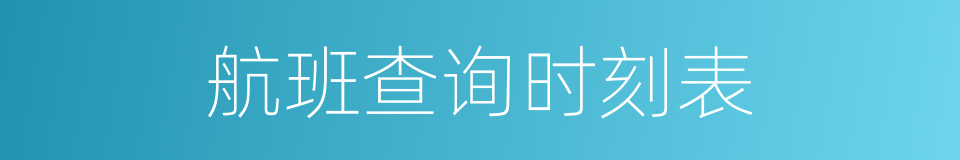 航班查询时刻表的同义词