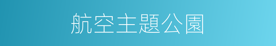 航空主題公園的同義詞