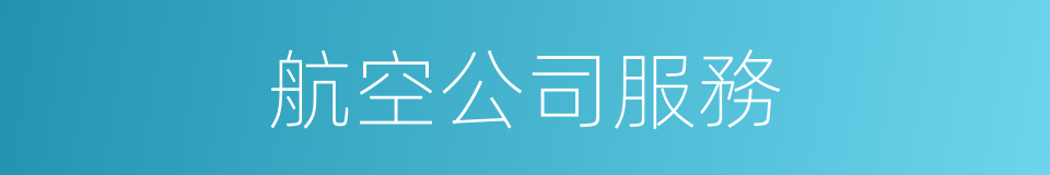 航空公司服務的同義詞