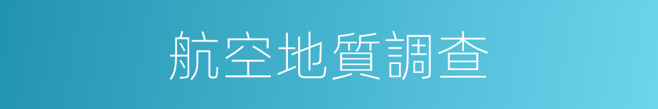 航空地質調查的同義詞