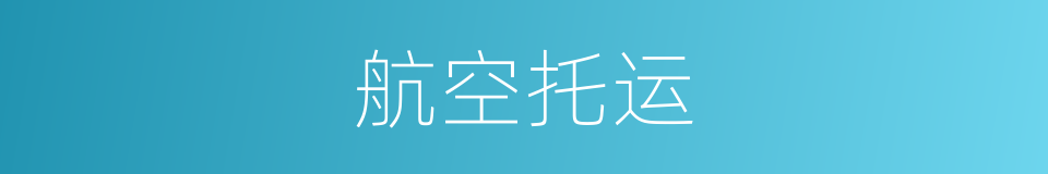 航空托运的同义词