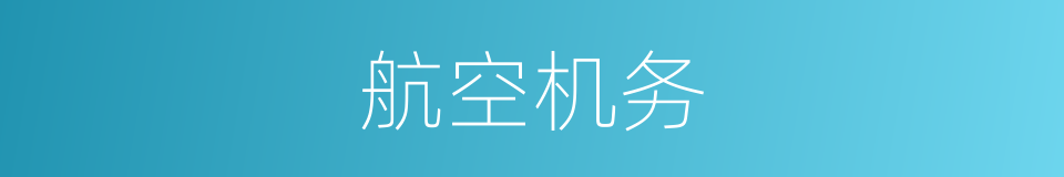 航空机务的同义词