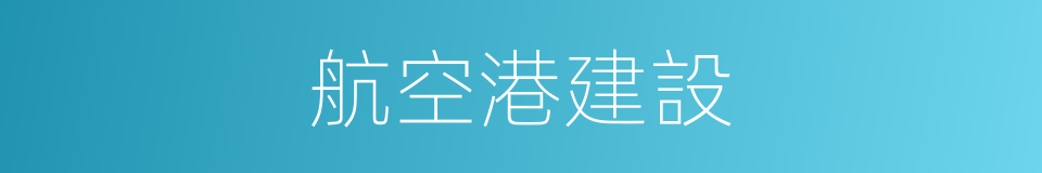 航空港建設的同義詞