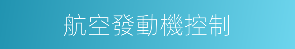 航空發動機控制的同義詞