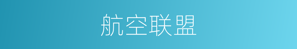 航空联盟的同义词