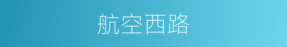 航空西路的同义词