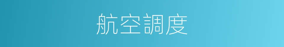 航空調度的同義詞