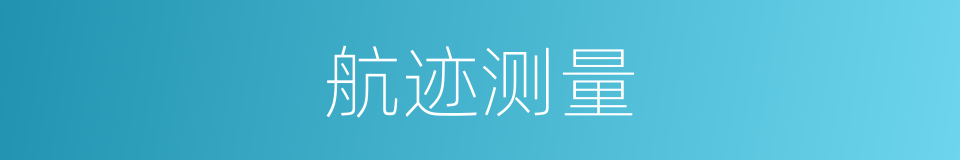 航迹测量的同义词