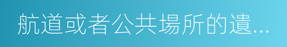 航道或者公共場所的遺灑物的同義詞