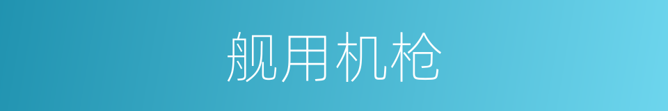 舰用机枪的同义词