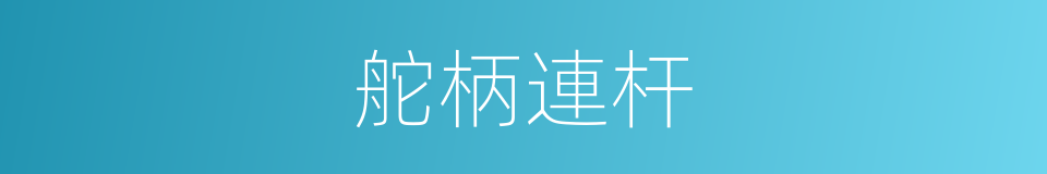 舵柄連杆的同義詞