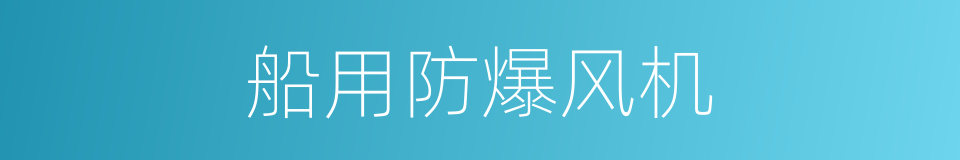 船用防爆风机的同义词