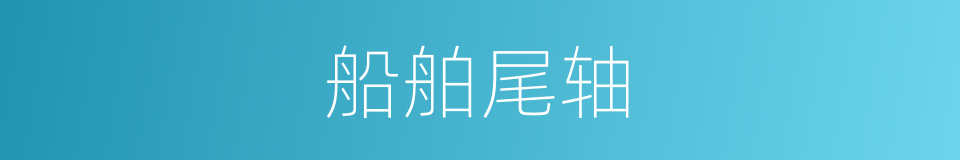 船舶尾轴的同义词