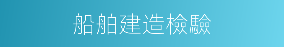 船舶建造檢驗的同義詞