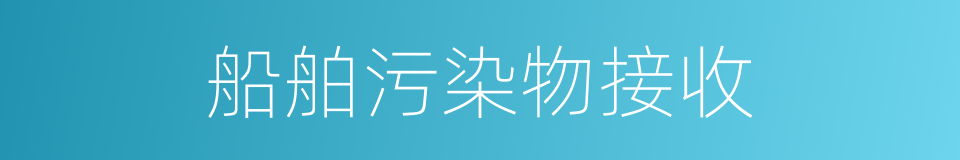 船舶污染物接收的同义词
