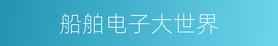船舶电子大世界的同义词