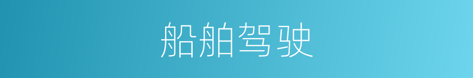 船舶驾驶的同义词