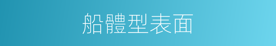 船體型表面的同義詞