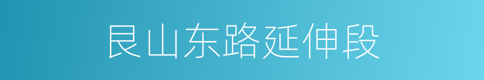 艮山东路延伸段的同义词