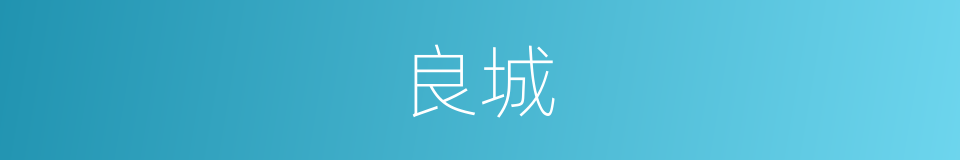 良城的同义词