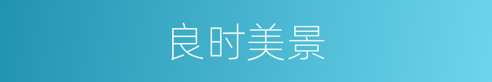 良时美景的意思