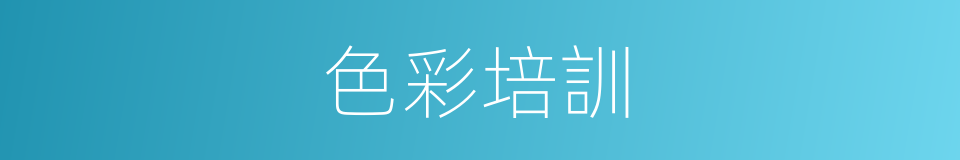 色彩培訓的同義詞