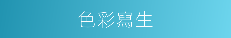 色彩寫生的同義詞