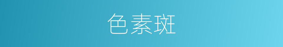 色素斑的同义词