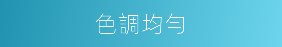 色調均勻的同義詞