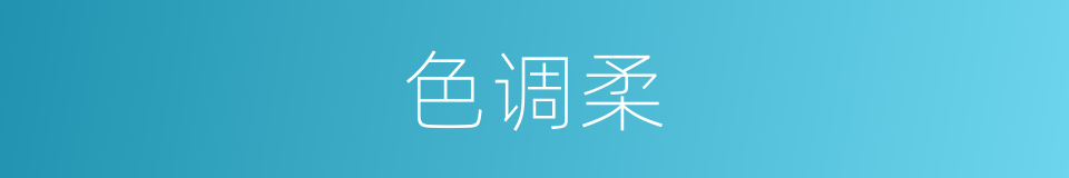 色调柔的同义词