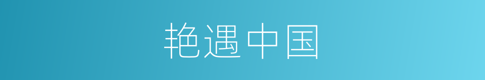 艳遇中国的同义词