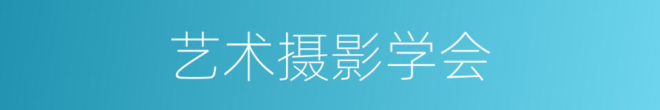 艺术摄影学会的同义词