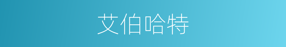 艾伯哈特的同义词