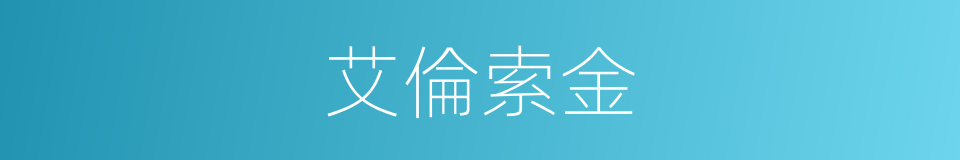 艾倫索金的同義詞