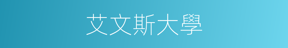 艾文斯大學的同義詞