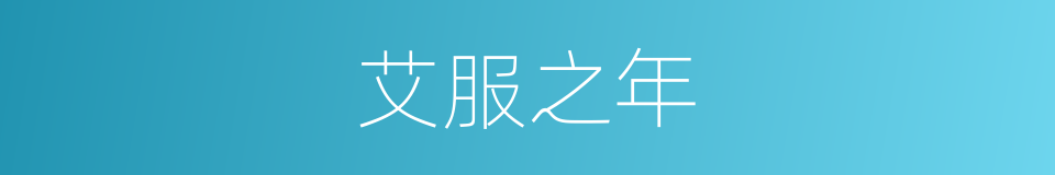 艾服之年的同义词