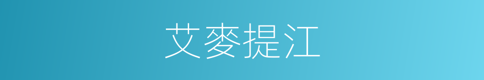艾麥提江的同義詞