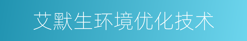 艾默生环境优化技术的同义词