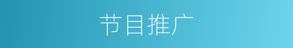 节目推广的同义词