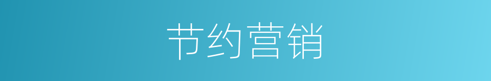 节约营销的同义词