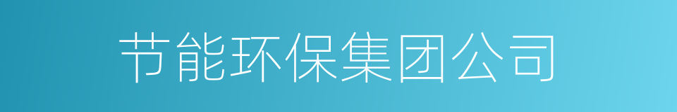 节能环保集团公司的同义词