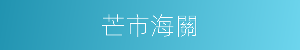 芒市海關的同義詞