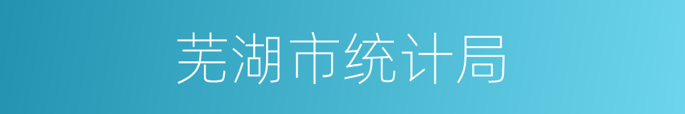 芜湖市统计局的同义词